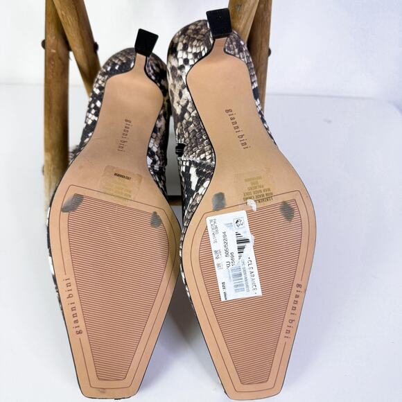 Gianni Bini Palmero Leather Snake Print Ankle Heel Boots Reputation Era sz 9 NEW - Picture 8 of 10
